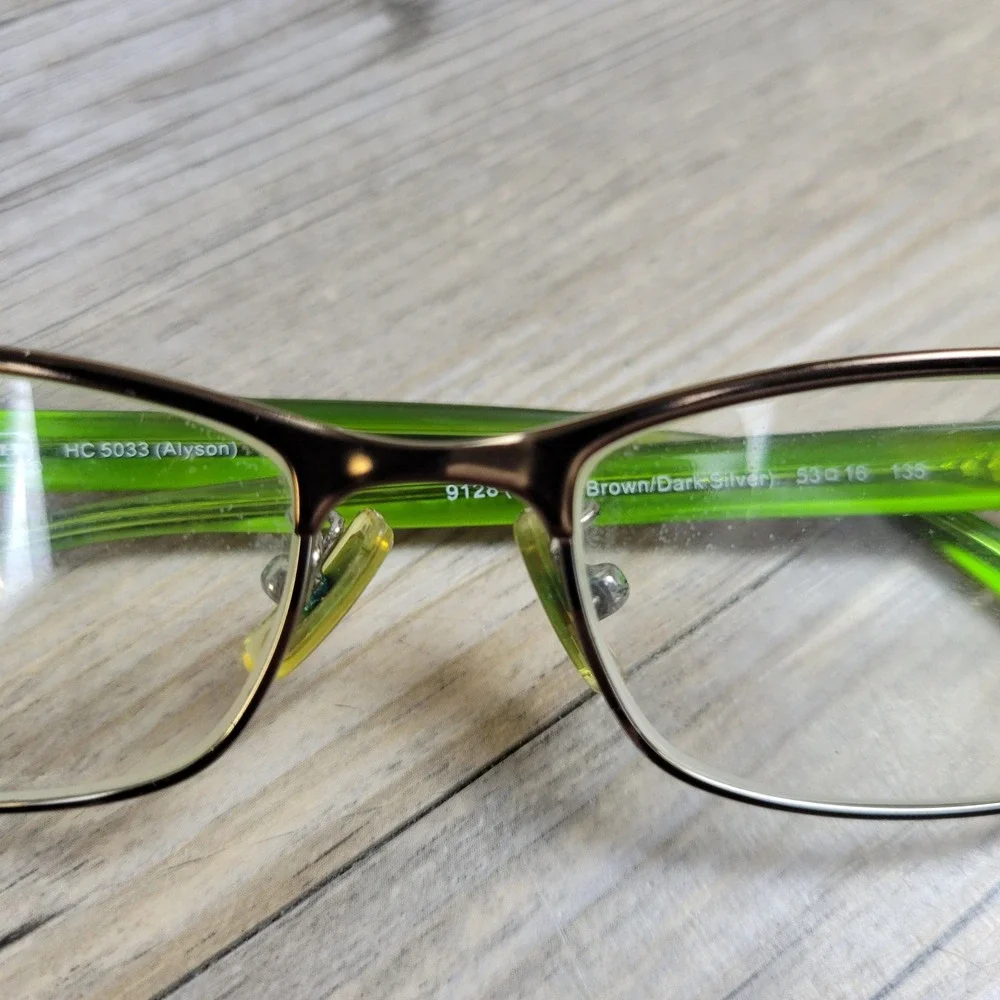 Coach Eyeglass Frames HC 5033 Alyson 9128 Satin Brown Dark Silver 53-16-135